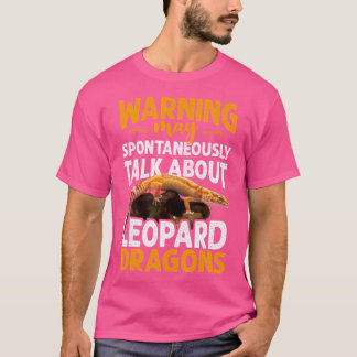 Camiseta Aviso Pode Falar Espontaneamente Sobre Leopard Gec