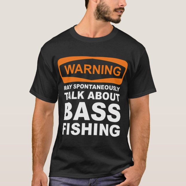 Camiseta Aviso Pode Falar Espontaneamente Sobre Pesca de Ro (Frente)