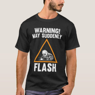 Camiseta aviso pode piscar de repente