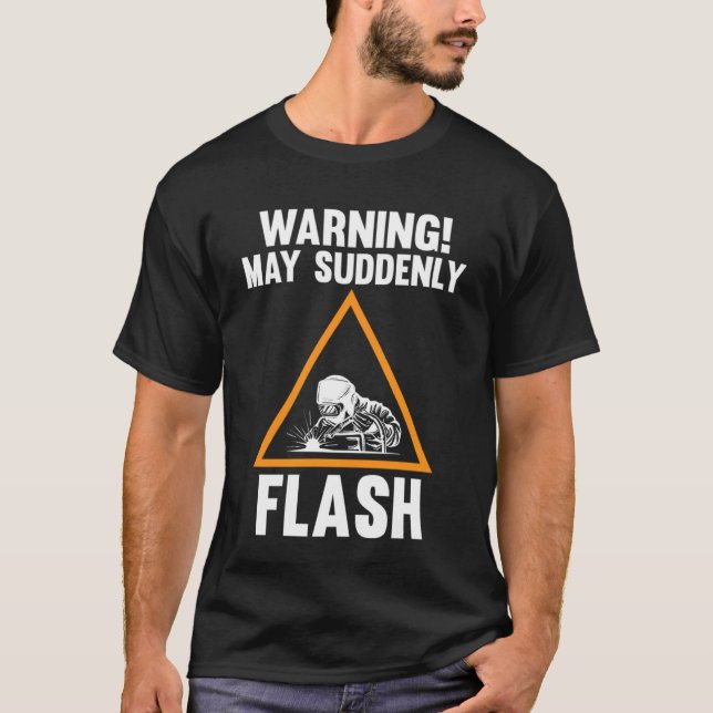 Camiseta aviso pode piscar de repente (Frente)