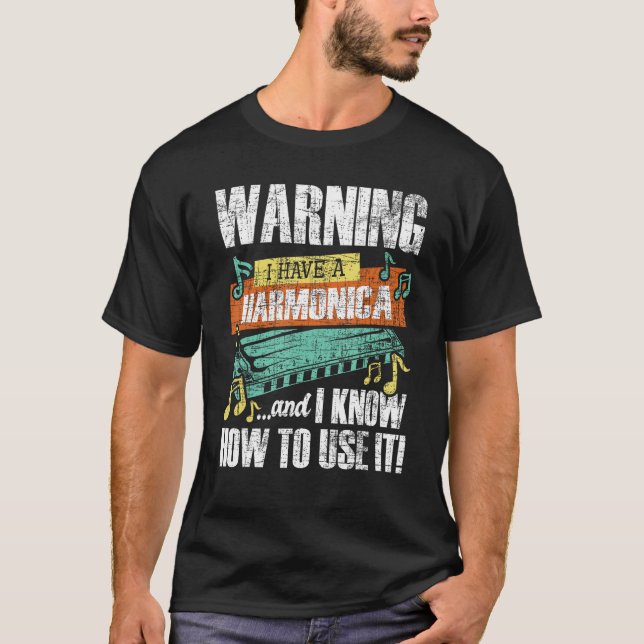 Camiseta Aviso Que Tenho Uma Ha Harmonica - Harmonicista Fr (Frente)