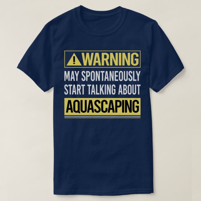 Camiseta Aviso sobre Aquascaper Aquascaper (Frente do Design)