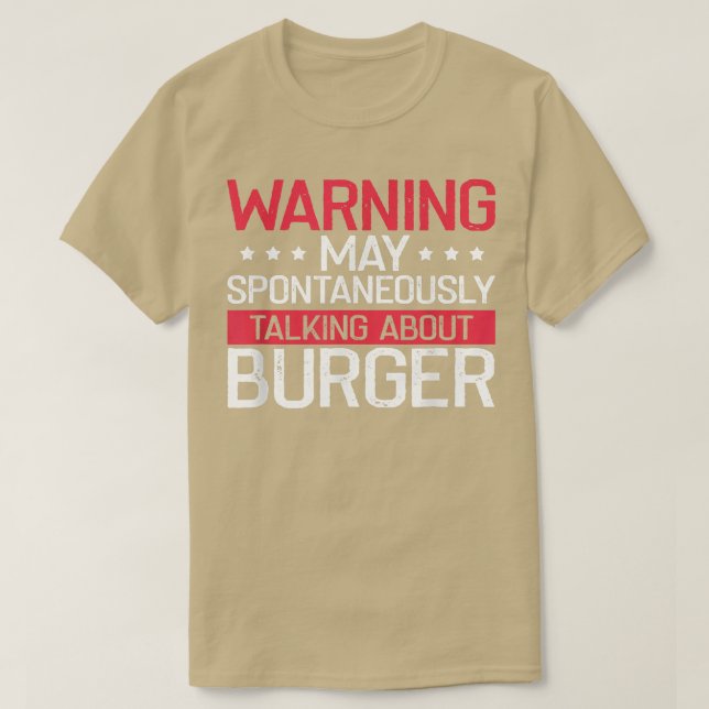 Camiseta Aviso Sobre Burger, Cheeseburger Lover B (Frente do Design)