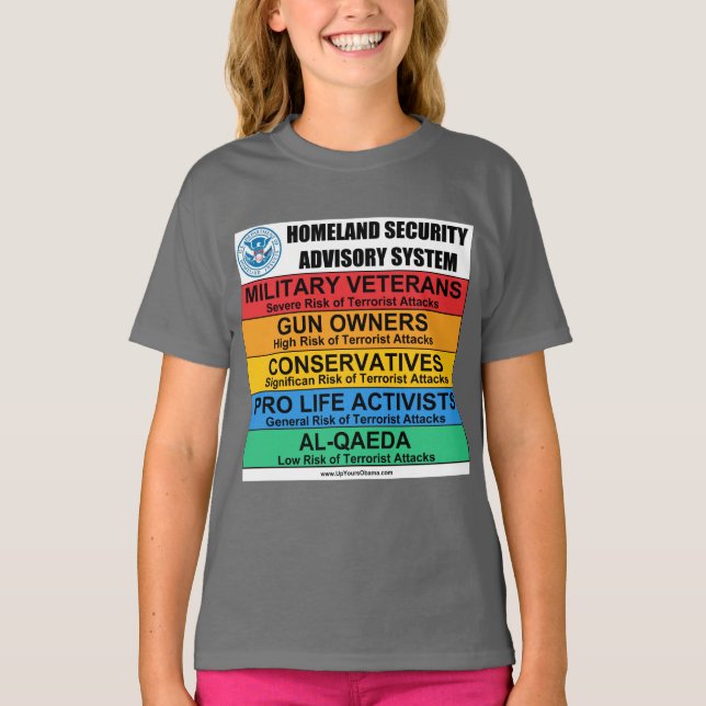 Camiseta Aviso sobre Segurança Interna (Frente)