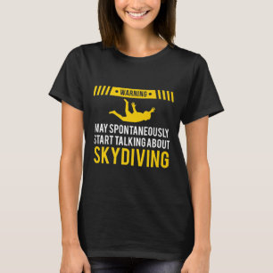Camiseta Aviso sobre Skydiving S Extreme Sports Men Mulhere