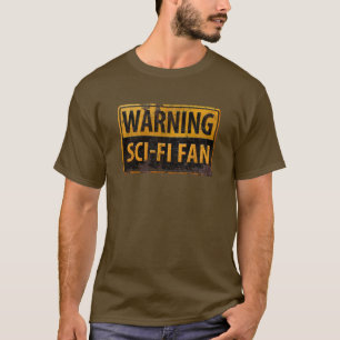 Camiseta AVISO Ventilador SCI-FI - Sinal de precaução contr
