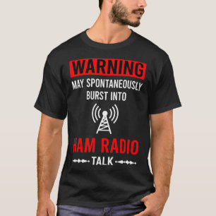 Camiseta Aviso Vermelho Rádio Amador Rádio Amador