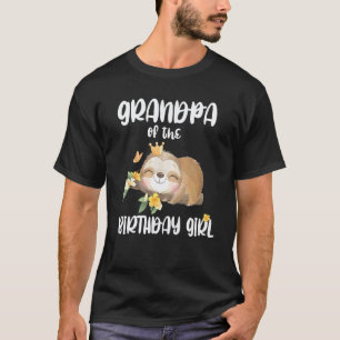Camiseta Avô 1º Primeiro Aniversário de Preguiça Família An