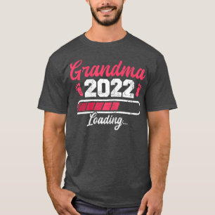 Camiseta Avó 2022 Anúncio de Gravidez Primeiro