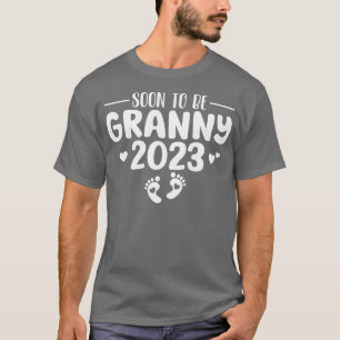 Camiseta Avó 2023 Anúncio de Gravidez Primeira Vez