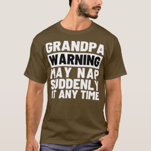 Camiseta Avô Advertência Pode Dormir De Repente A Qualquer