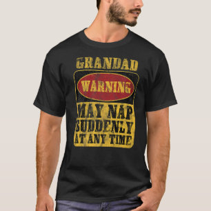 Camiseta Avô Advertência Pode Dormir De Repente A Qualquer