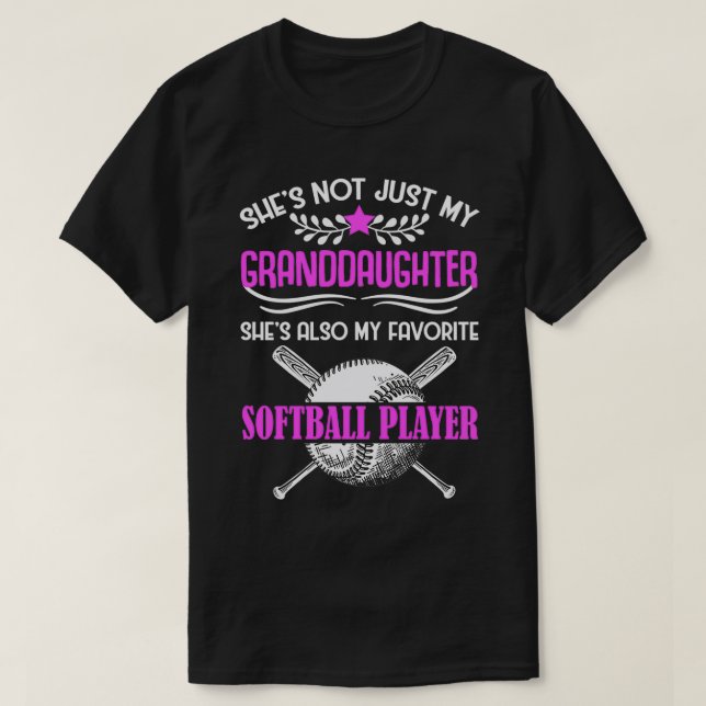 Camiseta Avó ama Softball jogando neta (Frente do Design)
