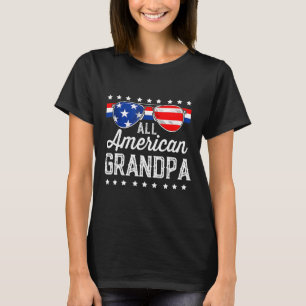 Camiseta Avô Americano Em 4 De Julho Dos Eua Sungles Mens G