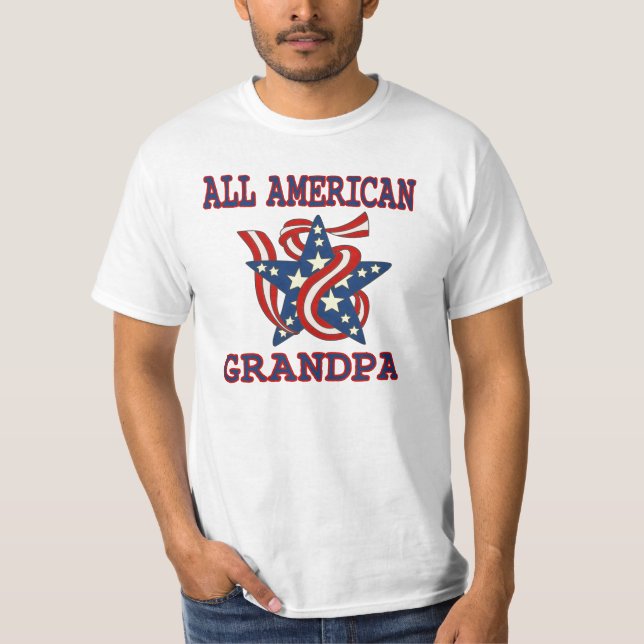 Camiseta Avô Americano Patriótico (Frente)