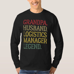 Camiseta Avô Antigo Marido Gerente de Logística Lenda