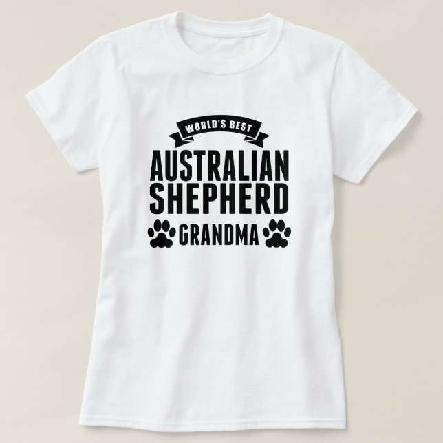 Camiseta Avó australiana do pastor do mundo a melhor (Frente do Design)
