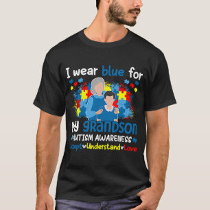 Camiseta Avô Autismo Aceita Compreender Amor Vovô Sup