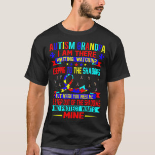 Camiseta Avô Autismo Esperando para ver consciência