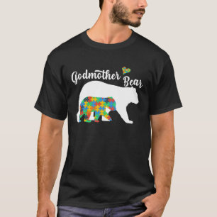 Camiseta Avó Autista Apoio Conscientização do Autismo Urso
