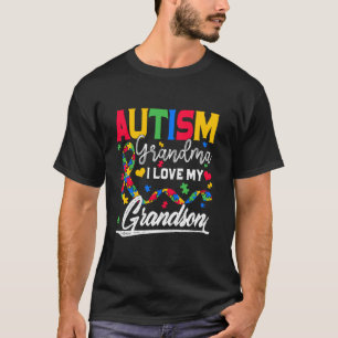 Camiseta Avô Autista Eu Amo Meu Neto Conscientização do Aut