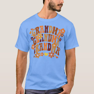 Camiseta Avó Autumn Fall Vintage Retro Groovy Hippie Fl