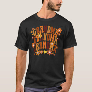 Camiseta Avó Autumn Fall Vintage Retro Groovy Hippie Fl