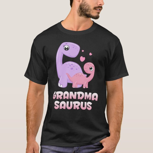 Camiseta Avó Avô Dinossaur Namorada Dino (Frente)