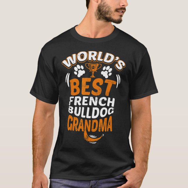 Camiseta Avó-avó do Buldogue Francês (Frente)