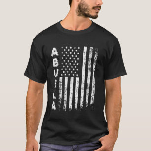 Camiseta Avó Bandeira América Dia das Mães 4 de Julho Mulhe