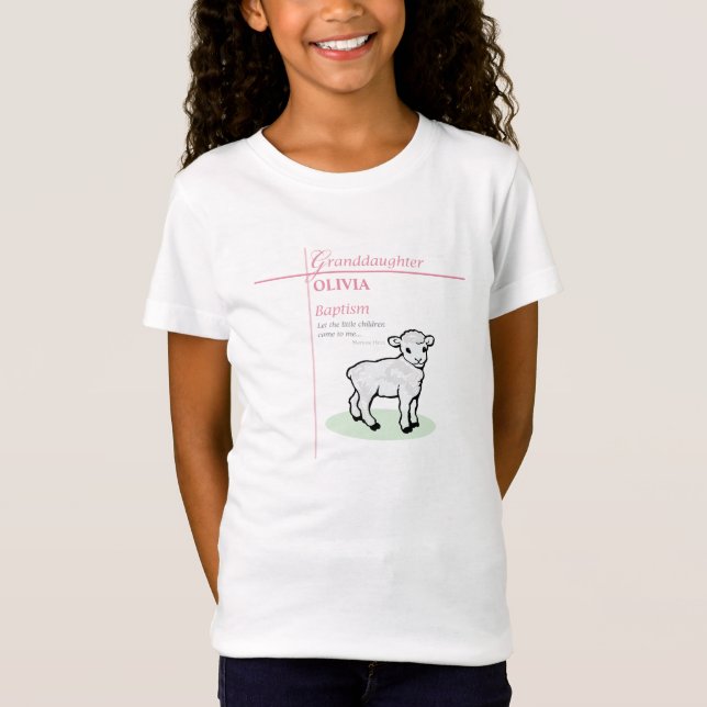 Camiseta Avô Baptism Lâmpada Rosa Personalizada (Frente)