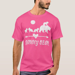 Camiseta Avó Barco com Quatro Cubs De Urso Bonito Presente