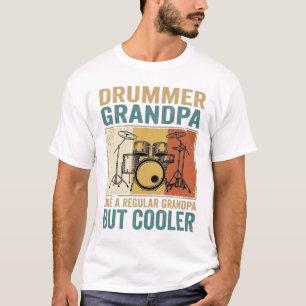 Camiseta Avô Baterista Como um Avô Normal Mas Mais Legal