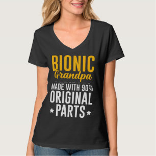 Camiseta Avô Biónico Homens Substituição Joelho Quadril 90