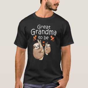 Camiseta Avó Bisavó Para Ser Bebe de Preguiça Chá de Bebê A