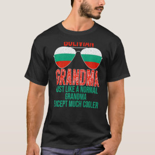 Camiseta Avó búlgara Bulgária Bandeira Óculos de sol Mo