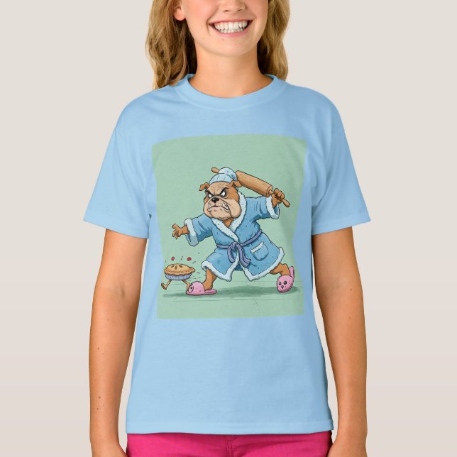 Camiseta Avó Bulldog e a tartaruga de Natasha U (Frente)