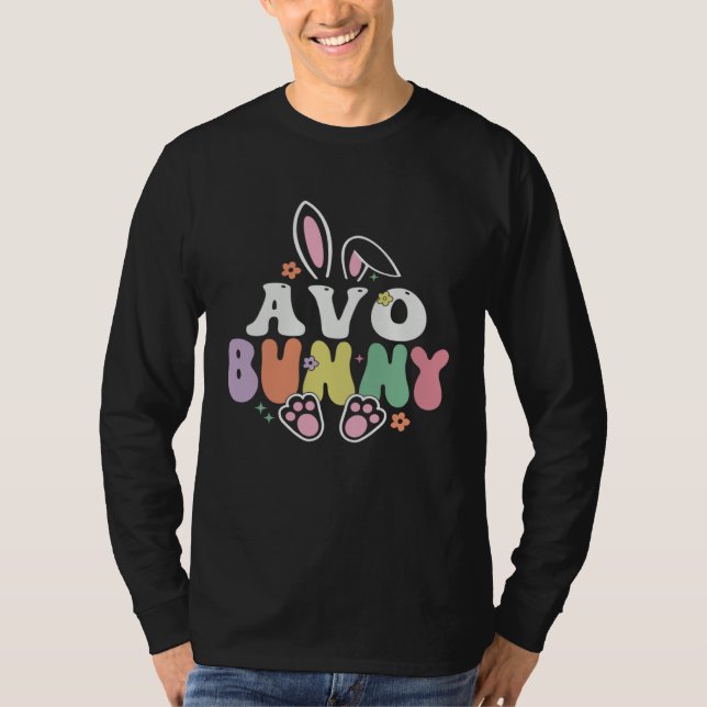 Camiseta AVO Bunny Women Easter Day Rabbit Grandma Family M (Frente)