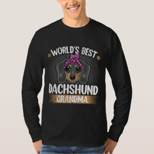 Camiseta Avó Cachorro do Mundo Melhor Avó Dachshund Avó Avó