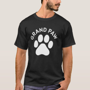 Camiseta Avô Cachorro Pata Amante de Animais Avô Presente p