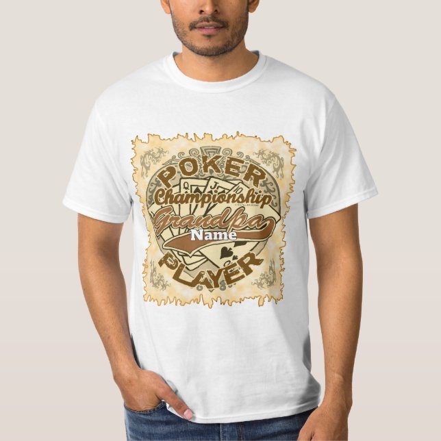 Camiseta Avô Campeão de Poker (Frente)