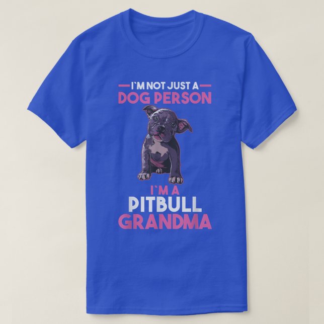 Camiseta Avó-cão Pitbull Vovó  (Frente do Design)
