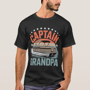 Camiseta Avô Capitão de Barco Pontão Tripulação Náutica