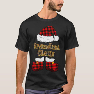Camiseta Avó Claus Buffalo Xadrez Santa Hat Leopardo Prin