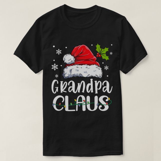 Camiseta Avô Claus Mostra Matchi Da Família Pajama Natal (Frente do Design)
