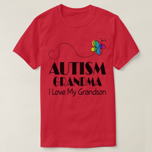 Camiseta Avó com Autismo Eu Amo Meu Neto (Frente do Design)