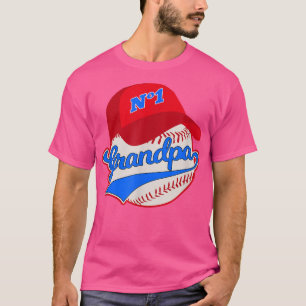 Camiseta Avô com Dia de os pais de beisebol, avô presente