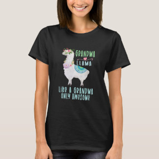 Camiseta Avó Como Uma Avó, Só Um Lama Incrível