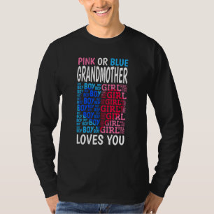 Camiseta Avó Cor Rosa Ou Azul Te Ama A Vovó Do Gênero B