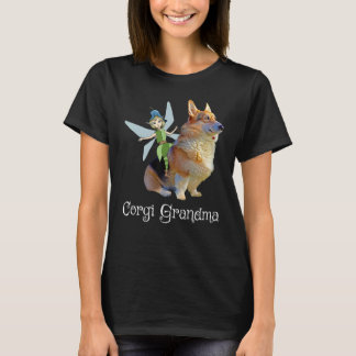 Camiseta Avó Corgi Pembroke Welsh Corgi & Fada Retro D
